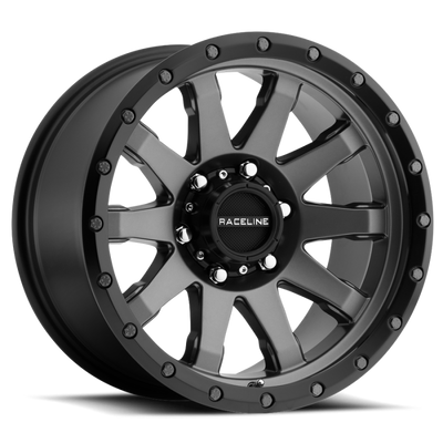 Raceline 934G Clutch 20x10in / 8x170 BP / -19mm Offset / 125.2mm Bore - Gunmetal Wheel