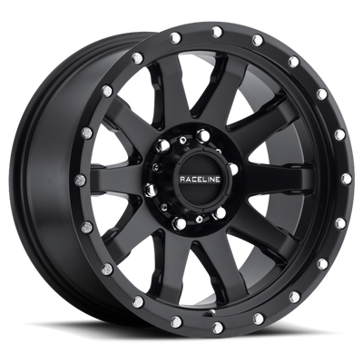 Raceline 934B Clutch 20x9in / 8x170 BP / 12mm Offset / 125.2mm Bore - Satin Black Wheel