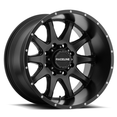 Raceline 930B Shift Satin Black Wheel 18x9 | 8x170 BC | -12 Offset - fits Ford F-250 Super Duty 1999-2026, Ford F-350 Super Duty SRW 1999-2026, Ford Excursion 2000-2005