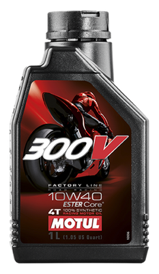 Motul 1L Synthetic-ester Oil 300V Factory Line Road Racing 10W40 - Case of 12