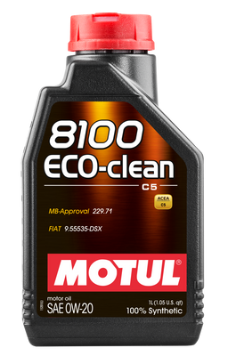Motul 1L Synthetic Engine Oil 8100 Eco-Clean 0W20 - Case of 12