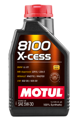 Motul Synthetic Engine Oil 8100 5W30 X-CESS 1L - Case of 12