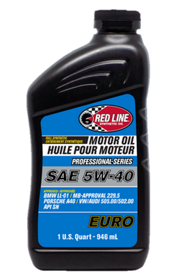 Red Line Pro-Series Euro 5W40 Motor Oil - Quart - Case of 6
