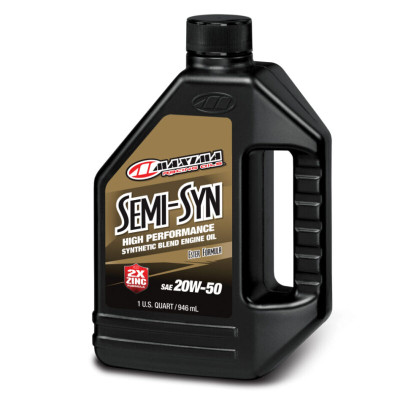 Maxima Performance Auto Semi-Syn 20W-50 Synthetic Blend Engine Oil - Quart - Case of 12