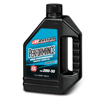 Maxima Performance Auto Performance 20W-50 Mineral Engine Oil - Quart - Case of 12