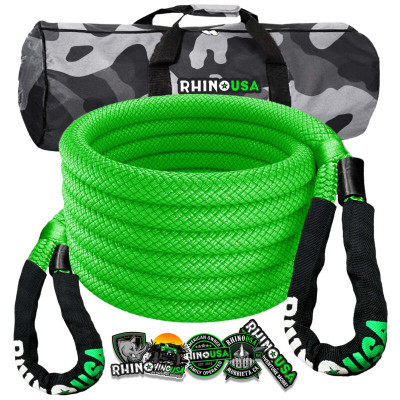 Rhino USA 1In X 30Ft Kinetic Energy Recovery Rope Green recovery gear product photo