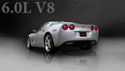 Corsa 14169BLK Sport Black Twin 3.5" Dual Rear Axle-Back for 2005-2008 Chevy Corvette C6 6.2L V8