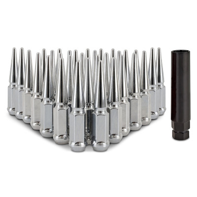 Mishimoto Lug Nuts | Steel Spiked M14 x 1.5 32pc Chrome | MMLG-SP1415-32CH