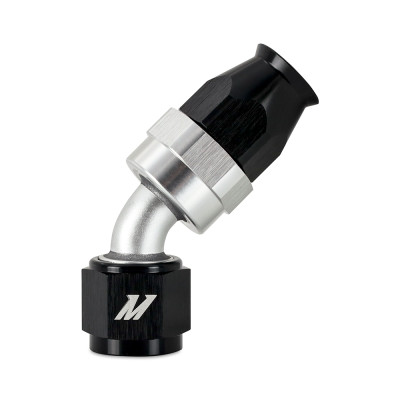 Mishimoto Fitting / Clamp, Black | PTFE -4AN 45 Degree | MMFT-SW-04P-45
