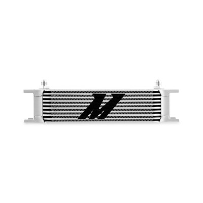 Mishimoto Oil Cooler, Silver | Universal -6AN 10 Row | MMOC-10-6SL
