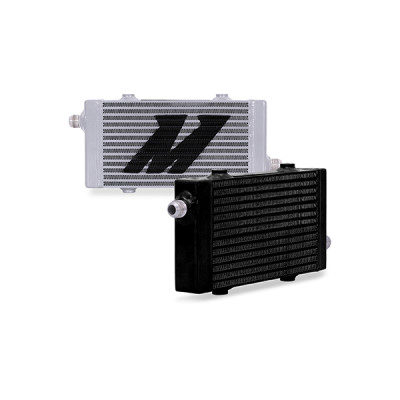 Mishimoto Oil Cooler, Black | Universal Small Bar and Plate Cross Flow | MMOC-SP-SBK