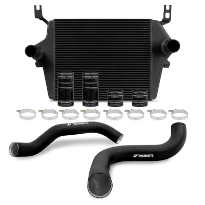 Mishimoto Intercooler, Black | 1999-2003 Ford 7.3L Powerstroke PSD w/ Pipes | MMINT-F2D-99KBKBK