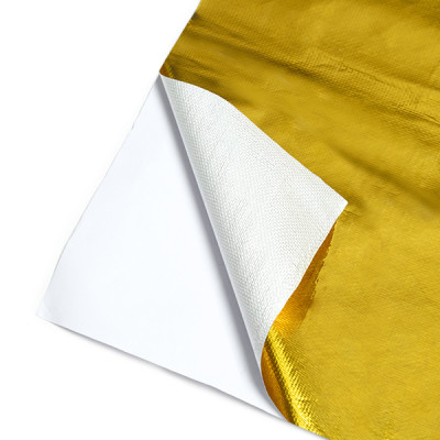 Mishimoto Heat Protection, Gold | Reflective Barrier w/ Adhesive Backing 12 inches x 24 inches | MMHP-GRB-1224