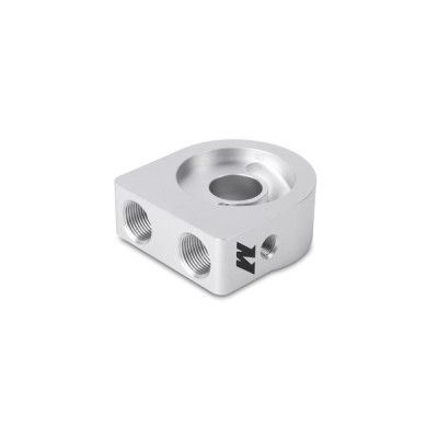 Mishimoto Sandwich Plate Adapter, Silver | M20 Oil Sandwich Plate | MMOP-SP