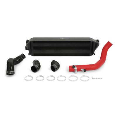 Mishimoto Intercooler, Black | 2017-2021 Honda Civic Type R - Red Pipes | MMINT-CTR-17KBKWRD