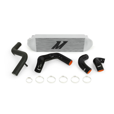 Mishimoto Intercooler, Silver | 2013-2018 Ford Focus ST w/ Black Pipes | MMINT-FOST-13KBSL