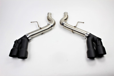 Mishimoto Exhaust Component, Race | 2016-2024 Chevrolet Camaro SS Quad-Tip Axle-Back Exhaust w/ Black Tips | MMEXH-CAM8-16AQTRBK