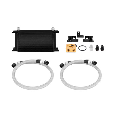 Mishimoto Oil Cooler, Black | 2007-2011 Jeep Wrangler JK Thermostatic | MMOC-WRA-07TBK
