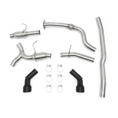 Mishimoto Performance Part, Black | 2016-2024 Chevrolet Camaro 2.0T Dual Tip Cat-Back Exhaust | MMEXH-CAM4-16DTPBK
