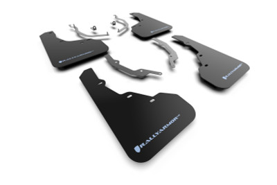 Rally Armor 22-25 Hyundai Santa Cruz Black Mud Flap w/Light Blue Logo