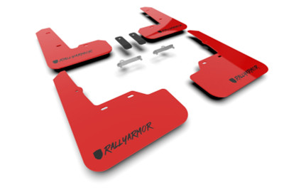 Rally Armor 2022+ Subaru WRX Red UR Mud Flap Altered Font Black Logo