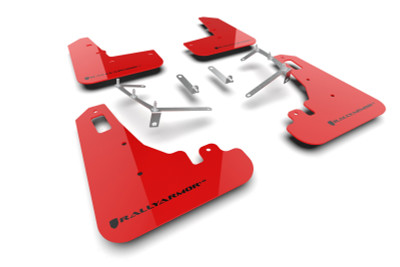 Rally Armor 22-24 Subaru BRZ / Toyota GR86 Red UR Mud Flap w/Black Logo