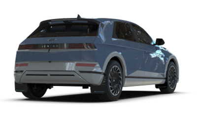 Rally Armor 2025 Hyundai Ioniq 5 PE Black UR Mud Flap w/ Performance Blue Logo