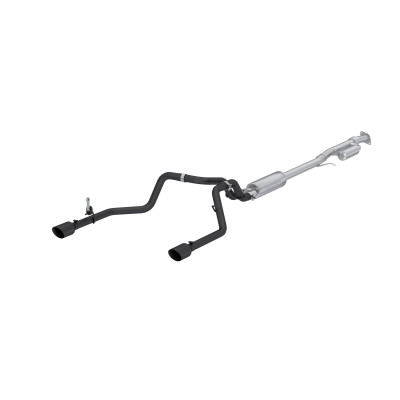 MBRP ARMOR BLK Cat-Back Exhaust, Black-Coated Aluminized Steel - 2019-2026 Chevrolet Silverado 1500 / GMC Sierra 1500 2.7L - S5021BLK