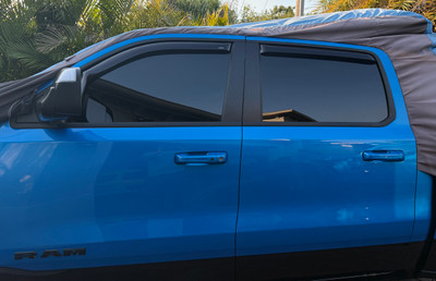 AVS Ventvisor In-Channel Window Deflectors - 4pc - Smoke - 2019-2026 Ram 1500 Crew Cab (TRX | RHO | Rebel) - (Excl. 19-24 Ram 1500 Classic) - 194818