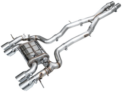 AWE Tuning 2023-2024 BMW G87 M2 SwitchPath Edition Exhaust - Chrome Silver Tips
