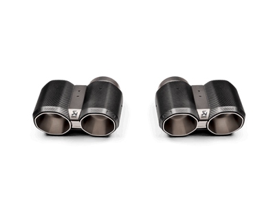 Akrapovic 2021-2025 BMW G87 M2, G80 M3 and G82 M4 Octagonal Carbon Design Tail Pipe Set