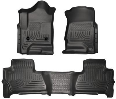 Husky Liners WeatherBeater Combo Front&2nd Row Seating Floor Liners, Black for 2015-2020 Chevy/GMC Suburban/Yukon XL - Part #99211