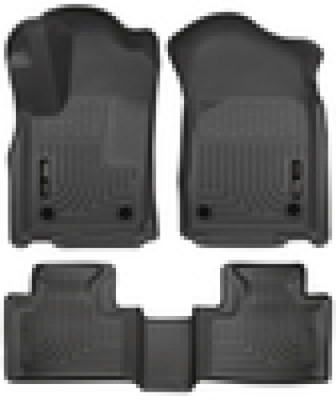 Husky Liners WeatherBeater Front & 2nd Row Seating Floor Liners, Black for 2016-2022 Dodge Durango - Part #99151