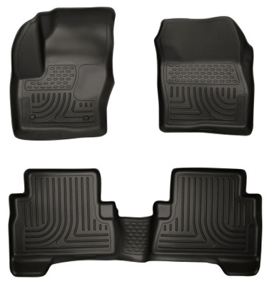 Husky Liners WeatherBeater Combo Floor Liners, Black for 2013-2019 Ford Escape - Part #99741