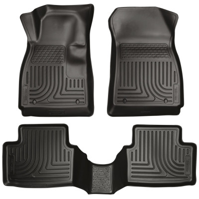 Husky Liners WeatherBeater Combo Floor Liners, Black for 2011-2012 Ford Fiesta - Part #98751