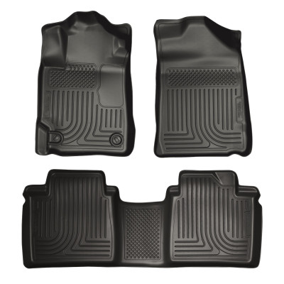 Husky Liners WeatherBeater Combo Floor Liners (One Piece for 2nd Row), Black for 2007-2011 Toyota Camry - Part #98511