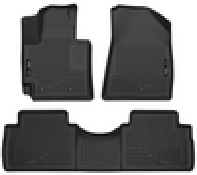Husky Liners WeatherBeater Front & 2nd Row Seating Floor Liners (Footwell Coverage), Black for 2014-2019 Kia Soul - Part #99611