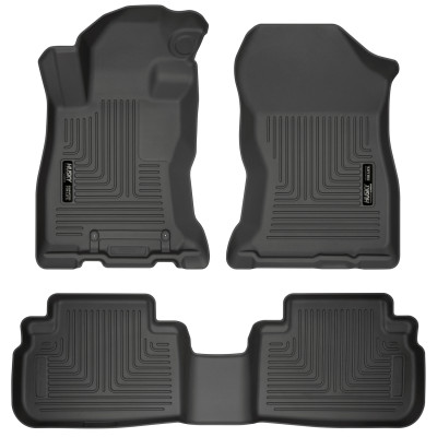 Husky Liners WeatherBeater Front & 2nd Row Seating Floor Liners, Black for 2019-2024 Subaru Forester - Part #95891