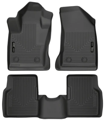 Husky Liners WeatherBeater Front & 2nd Row Seating Floor Liners, Black for 2017-2026 Jeep Compass - Part #95681