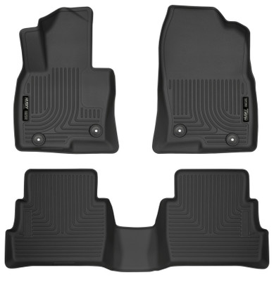 Husky Liners WeatherBeater Front & 2nd Row Seating Floor Liners, Black for 2017-2024 Mazda CX-5 - Part #95641