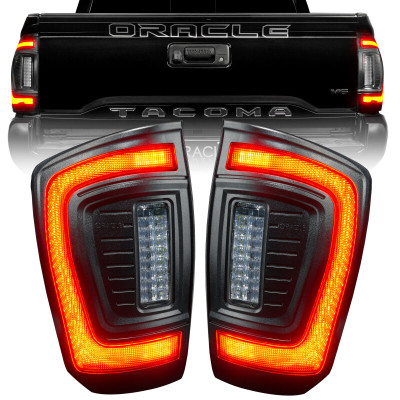 Oracle Lighting 2016-2023 Gen 3 Toyota Tacoma Black Series Flush Style LED Tail Lights