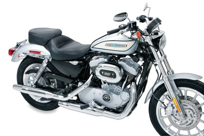 Mustang Motorcycle 2004-2021 Harley Sportster 4.5 Wide Touring Driver Backrest Black product photo