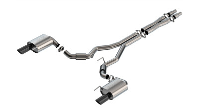 Borla 2024-2025 Ford Mustang GT 5.0L V8 w/o Active Exhaust S-Type Cat-Back Exhaust System - Black Chrome