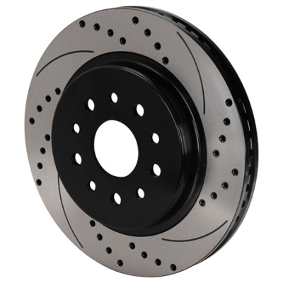 Wilwood SRP Drilled & Slotted Performance Rotor - Right Hand Side - Black Electro Coat wil160-16965-BK