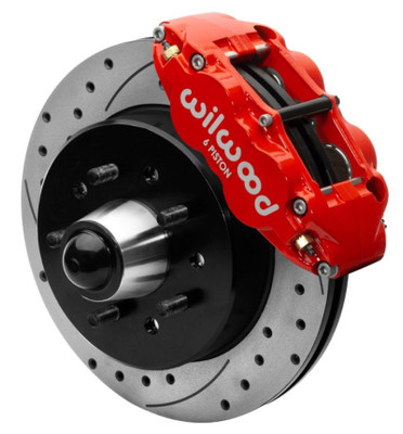 Wilwood Forged Narrow Superlite 6R Front Big Brake Kit 12.19in Drilled Rotors 88-98 C1500 - Red - wil140-15948-DR