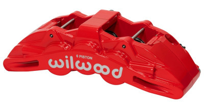 Wilwood Caliper Red SX6R 4.04in Piston 1.25in Disc - wil120-14863-RD