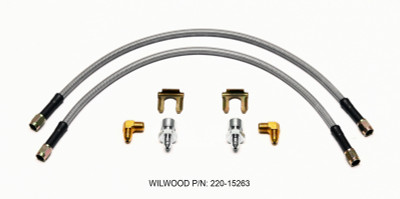Wilwood Flexline Kit 18inch M10x1.50 IF 1/8-27 NPT 90 Degree - wil220-15263