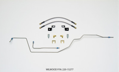 Wilwood Flexline Kit 14 inch -3 M10-1.0 IF 1/8 NPT 90 Deg w/tubing - wil220-15277