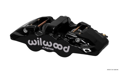 Wilwood Caliper-Aero4-L/H - Black 1.62/1.38in Pistons 1.25in Disc - wil120-13282-BK