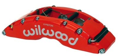 Wilwood Caliper-TC6R-Red 1.75/1.38/1.38in Pistons 1.38in Disc - wil120-14318-FSR